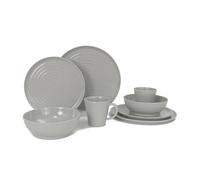Hi-Gear 8 Piece Melamine Tableware Set with Dinner Plates, Side Plates, Bowls & Mugs Lightweight, Durable & Easy to Clean, Ideal for Camping, Picnics & Outdoor Dining