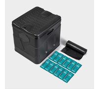 Hi-Gear Collapsible Camping Toilet, Black Polypropylene, 27 x 30.5 x 31.5 cm, with Gel Packs and Toilet Bags, 125kg Weight Capacity, Includes Carry Bag