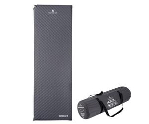 Hi-Gear Dream 5 Self Inflating Single Sleeping Mat, Outdoor Sleeping, Inflatable Mattress, Backpacking, Festival Essentials, Camping Equipment, Camping Accessories, Grey