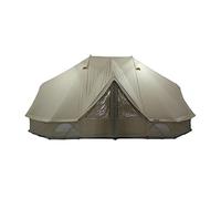 Hi-Gear Emperor 12 Polycotton Tent for 12 People with Zip-in Groundsheet, 12 Man, Easy to Pitch, Large and Spacious, Canvas Yurt, Large Group or Family Camping, Festivals, Glamping, Scouting, Beige
