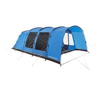 Hi-Gear Hampton Eclipse 6 Man Tent with Porch, 2 Darkened Bedrooms & Spacious Living Area, 6 Person, Waterproof, Easy to Pitch, Tunnel Design, Ideal or Family Camping& Festivals, 4000mm HH (Blue)