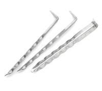 Hi-Gear Ripple Angle Steel Peg (7 inches), Silver One Size