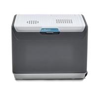 Hi-Gear Thermec Portable Fridge with Carry Handle & Wheels, Electric Cooler Box with Thermoelectric Cooling, 12V Car Plug /240V Mains, Ideal for Camping & Festivals (Grey, 45 Litre)