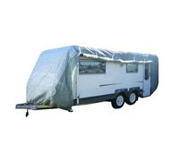 Hi-Gear Waterproof & Ventilated Caravan Cover with Hold Down Straps & Reinforced Corners, 3 Layer Breathable Polypropylene, All Year Protection (21-23ft)