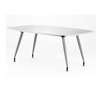 Impulse 800/600 Rectangle Silver Cantilever Leg Desk Walnut - MI002889