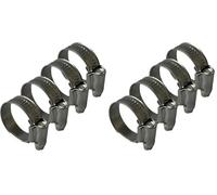 Hi-Grip Hose Clamps Clips Stainless Steel - British Type - Pipe Clamp 17-25mm, 4PCS (Pack of 2)