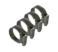 Hi-Grip Hose Clamps Clips Stainless Steel - British Type - Pipe Clamp 25-35mm, 4PCS