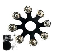 Hi-Hat Set Cymbals Drum Cymbals Black Stainless Steel Drum Set Mountable Rustproof Professional Hi-Hat Accessories Multifunctional Drum Accessories for Various Music Styles