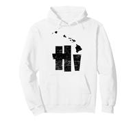 HI Hawaii Map Hawaiian Islands Aloha Maui Kauai Oahu Pullover Hoodie