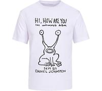Hi How are You Daniel Johnston As Worn by Kurt Cobain 80s Retro T-Shirts Unisex Men Tee Shirt White