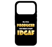 Hi I'm a Producer IDGAF Funny Song Music or Movie Producing Case for iPhone 17 Pro