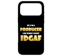 Hi I'm a Producer IDGAF Funny Song Music or Movie Producing Case for iPhone 17 Pro Max