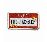 Hi I'm The Problem Patch 3 Inches Funny Mental Health Overthinking Anxiety Embroidered Hook and Loop Patches for Army Backpack Vest Hat Dog Harness Military Gifts Mom Dad