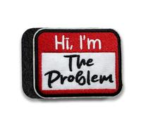 Hi I'm The Problem Patch Mental Health Awareness Overthinking Embroidered Hook and Loop Patch for Military Style Gear 3 Inches for Backpack Vest Hat Dog Harness Gifts for Mom Dad