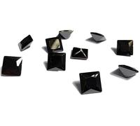 Hi International 2Mm To 10Mm Aaa Grade Square Black Color Cubic Zirconia, Synthetic Black Diamond Transparent Loose Stone Supplies Zircon For Jewellry Making-B0CX97YV-01