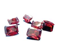 Hi International 3X5Mm To 12X16Mm Aaa Grade Octagon Shape Red Garnet Color Cubic Zirconia, Synthetic Red Garnet Diamond Transparent Loose Stone Supplies Zircon For Jewellry Making-B0CWH7BJMRNAMZ