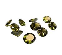 Hi International 3X5Mm To 15X20Mm Aaa Grade Oval Shape Olive Green Color Cubic Zirconia, Synthetic Olive Green Diamond Transparent Loose Stone Supplies Zircon For Jewellry Making-B0CY7P4HMRNAMZ