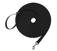 Hi Kiss Dog/Puppy Obedience Recall Training Agility Lead/ Leash - 15ft 20ft 30ft 50ft 100ft - Great for Play, Camping, or Backyard - Black
