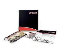 Hi Level motorcycle Chain & Sprocket Kit compatible with/replacement for Honda CBF125 2009, 2010, 2011, 2012, 2013, 2014 42/16 + 428H-118L Gold