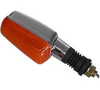 Hi Level Motorcycle Complete Indicator Compatible with/replacement for Yamaha XJR1200 1995, 1996, 1997, 1998 | Short Chrome Turn Signal with Amber Lens, 55mm Stem Length, 12mm Thread