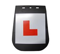Hi Level Motorcycle Mudflap - Large with L-Plate for Enhanced Protection and Visibility, Universal Fit: Compatible with a wide range of motorcycles, perfect for learners and everyday riders alike.