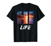 HI Life Aloha Hawaii Tropical Island Tee Hawaiian Vacation T-Shirt