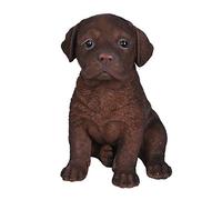 Hi-Line Gift Ltd Labrador Puppy Statue, Chocolate Brown