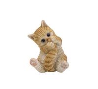 Hi-Line Gift Ltd. ORANGE TABBY KITTEN PLAYING WITH TAIL
