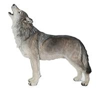 Hi-Line Gift Ltd. STANDING HOWLING GREY WOLF STATUE