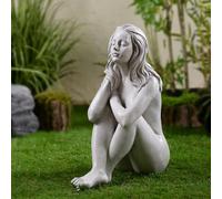 Hi-Line Gift Ltd. Thinking Lady Sculpture Resin Garden Statue