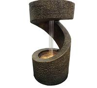 Hi-Line Gift Wooden Fountain with Led, Resin