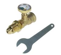 HI-LO PRESSURE GAUGE LEVEL INDICATOR PROPANE LPG GAS BOTTLE CYLINDER POL ADAPTOR WITH 30mm POL SPANNER