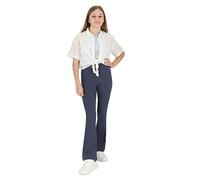 hi!mom Flared Leggings for Girls Kids Bootcut Pants I Casual Dance Yoga Cotton Leggings Wide Leg I Stretchy Elastic Waistband Flared Leggings Kids Girls Bell Bottom Trousers I Size 13 Years Denim