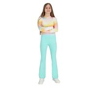 hi!mom Flared Leggings for Girls Kids Bootcut Pants I Casual Dance Yoga Cotton Leggings Wide Leg I Stretchy Elastic Waistband Flared Leggings Kids Girls Bell Bottom Trousers I Size 13 Years Mint