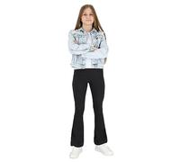 hi!mom Flared Leggings for Girls Kids Bootcut Pants I Casual Dance Yoga Cotton Leggings Wide Leg I Stretchy Elastic Waistband Flared Leggings Kids Girls Bell Bottom Trousers I Size 7 Years Black
