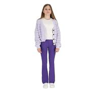 hi!mom Flared Leggings for Girls Kids Bootcut Pants I Casual Dance Yoga Cotton Leggings Wide Leg I Stretchy Elastic Waistband Flared Leggings Kids Girls Bell Bottom Trousers I Size 13 Years Violet