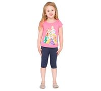 hi!mom Girls Cropped Leggings 3/4 Lenght - Cotton Basic Opaque Stretchy Dance Sport School Summer Capri Leggings - Pants for Kids Denim Leggings 3-4 Years