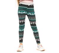 hi!mom Girls Extra Thick Christmas Thermal Leggings Winter Fleece Lined Plush Cozy Pants Christmas Patterns Solid Colors Casual School Ski Pants 5-6 Years