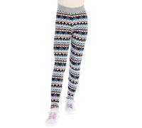hi!mom Girls Extra Thick Thermal Winter Leggings Fleece Lined Plush Cozy Pants with Fur Inside - Christmas Patterns, Solid Colors - Casual School & Ski Pants - 9-10 Years
