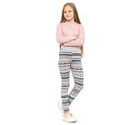 hi!mom Girls Fleece Lined Thick Warm Leggings Kids Winter Stretchy Patterned Thermal Fur Pants Christmas Patterns FS699
