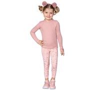 hi!mom Girl's Full Length Elastic Patterned Leggings Soft Cotton Stretchy Flowers Unicorn Child Pants Peach 3Y