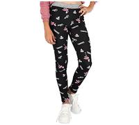 hi!mom Girls Thick & Warm Winter Thermal Leggings - Fleece Lined Plush Cozy Pants - Christmas Patterns - Solid Colors - Casual School & Ski Pants - 9-10 Years