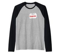 Hi My Name is Daniel Lazy DIY Costume for Parties Raglan Baseball Tee