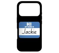 Hi My Name is Jackie Name Tag Case for iPhone 17 Pro