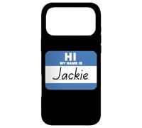 Hi My Name is Jackie Name Tag Case for iPhone 17 Pro Max