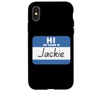 Hi My Name is Jackie Name Tag Case for iPhone X/XS