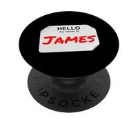 Hi My Name Is James Lazy DIY Costume For Parties PopSockets Adhesive PopGrip