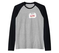 Hi My Name is Lisa Lazy DIY Costume for Parties Raglan Baseball Tee