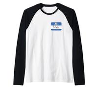 Hi My Name is Matt Funny Name Tag Raglan Baseball Tee