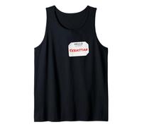 Hi My Name is Sebastian Lazy DIY Costume for Parties Tank Top